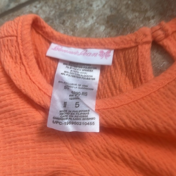 Bonnie Jean Orange Romper - Picture 4 of 4